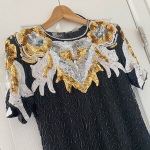 Vintage 80s Sequin Dress - Size S/M